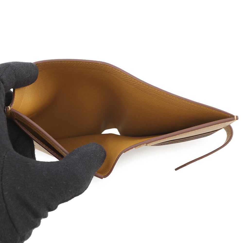 HERMES BEAN Compact Sesame Epsom
