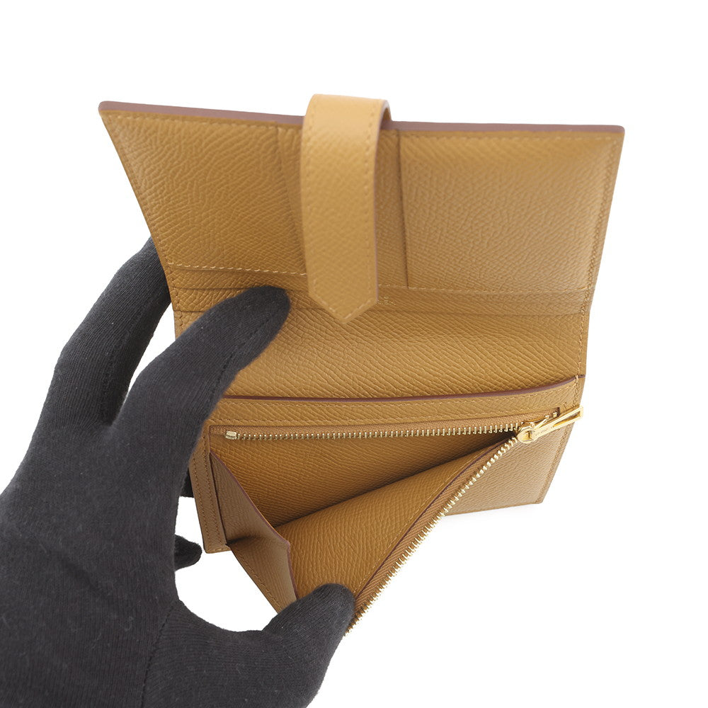 HERMES BEAN Compact Sesame Epsom