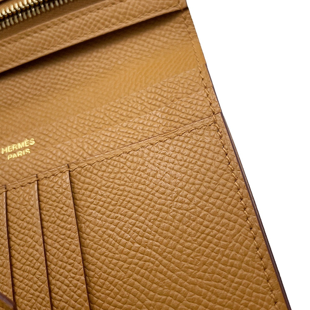 HERMES BEAN Compact Sesame Epsom