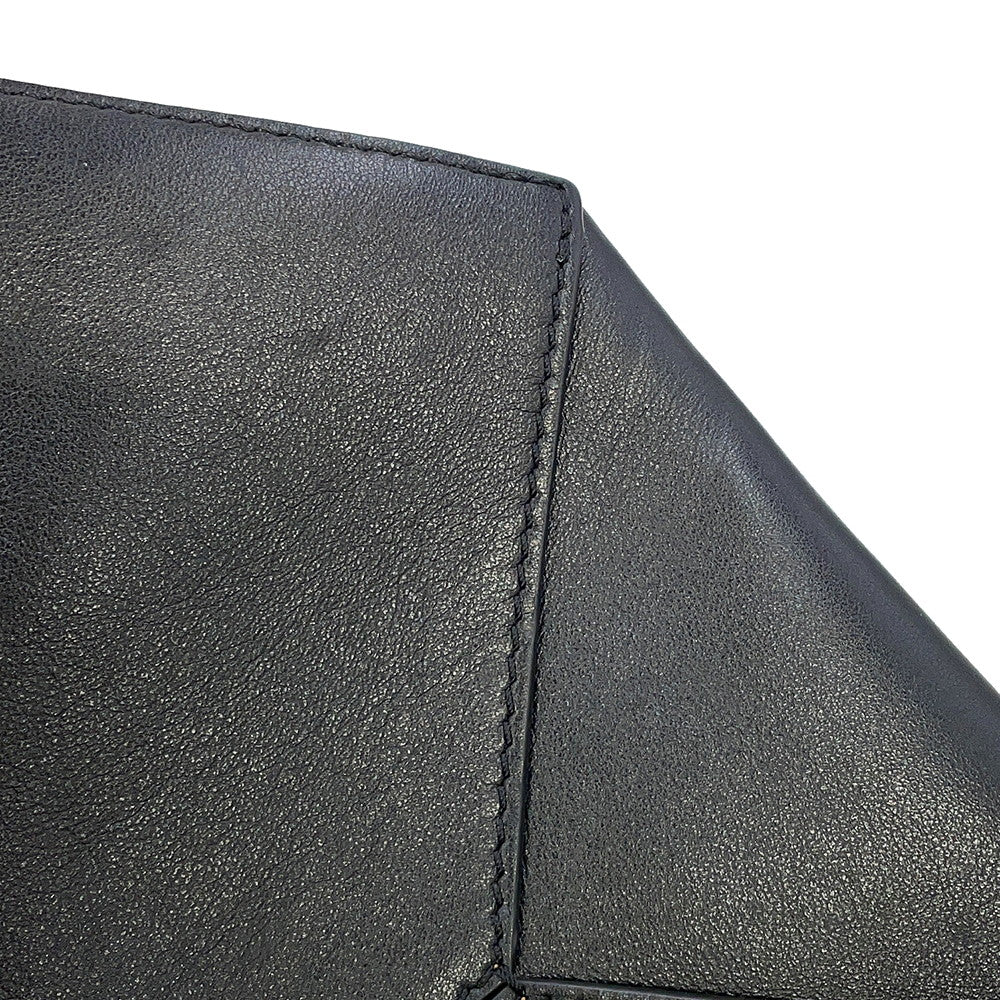 LOEWE puzzle fold tote BlackA657G50X01 Shiny Calf Leather Size Medium