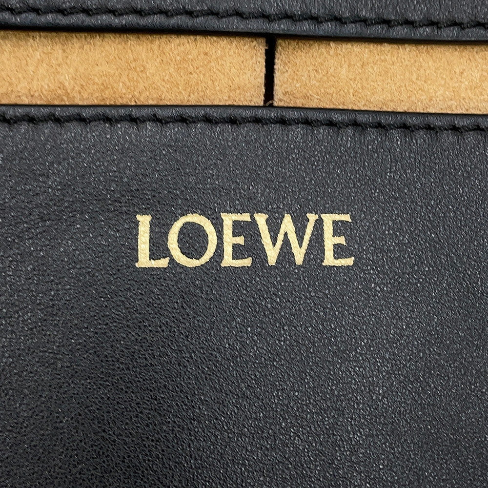 LOEWE puzzle fold tote BlackA657G50X01 Shiny Calf Leather Size Medium
