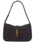Saint Laurent Le 7 A 5 Mini Raffia & Leather Shoulder Bag
