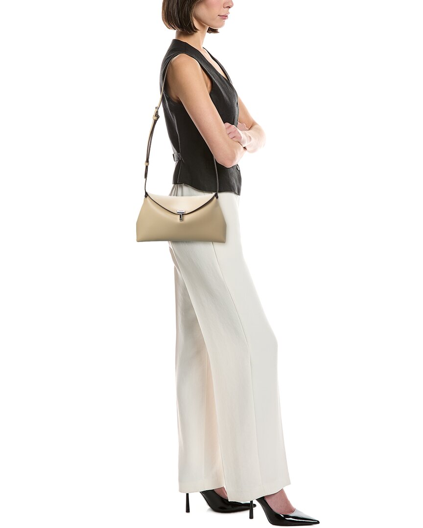 Toteme T-Lock Leather Clutch