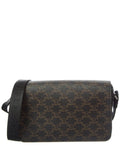 Celine Logo Leather Messenger Bag
