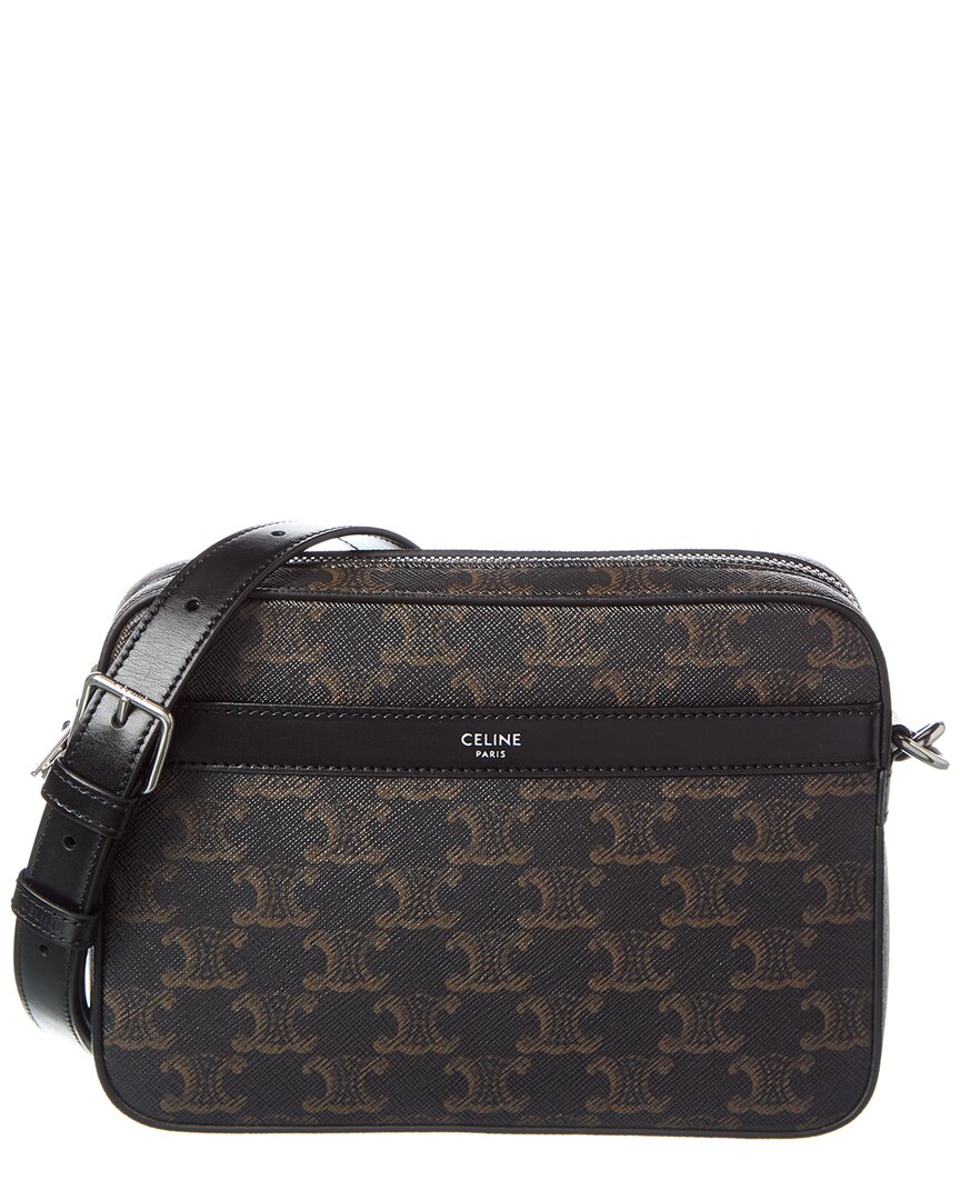 Celine Small Triomphe Canvas & Leather Crossbody