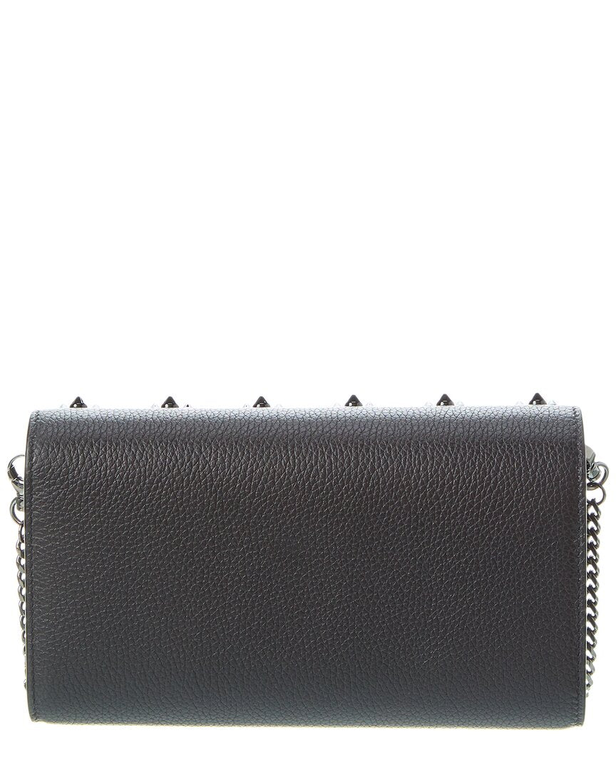 Christian Louboutin Paloma Leather Wallet On Chain, Black