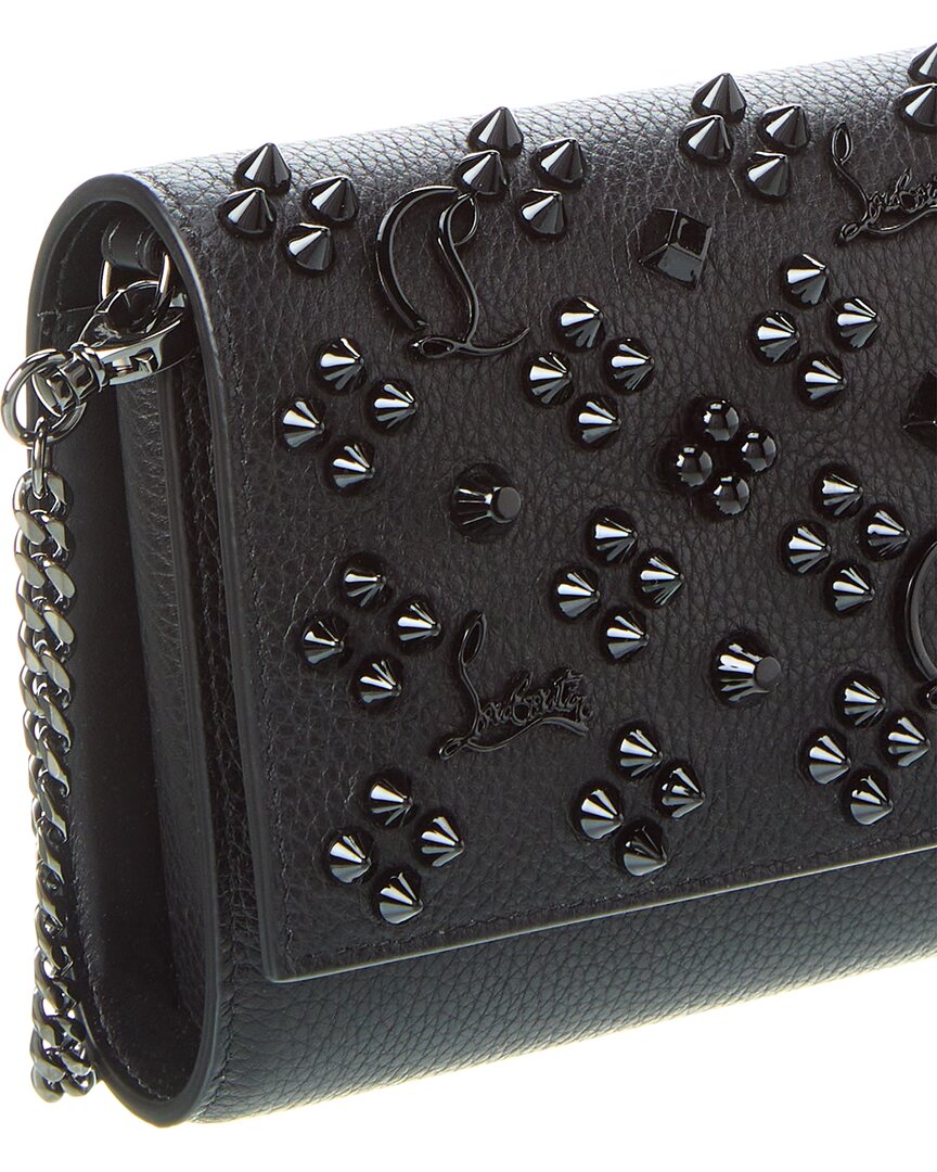 Christian Louboutin Paloma Leather Wallet On Chain, Black