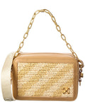 Off-White™ Medium Straw & Leather Camera Bag