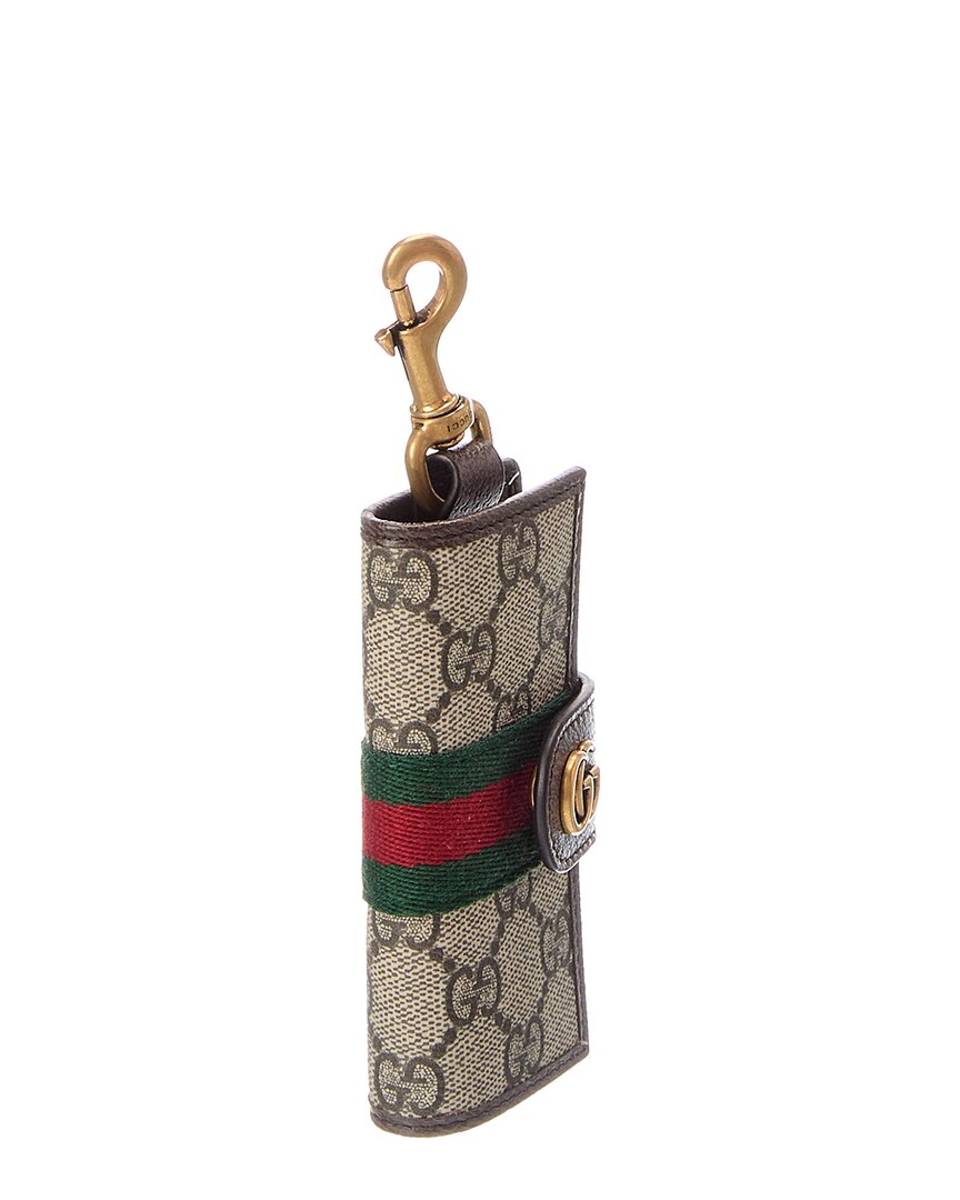 Gucci Ophidia Canvas & Leather Card Case