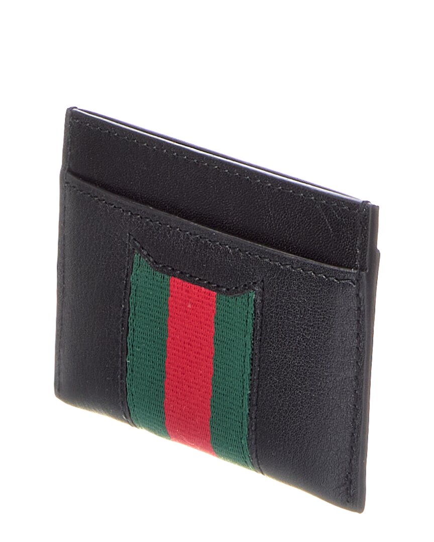 Gucci Horsebit Web Leather Card Case