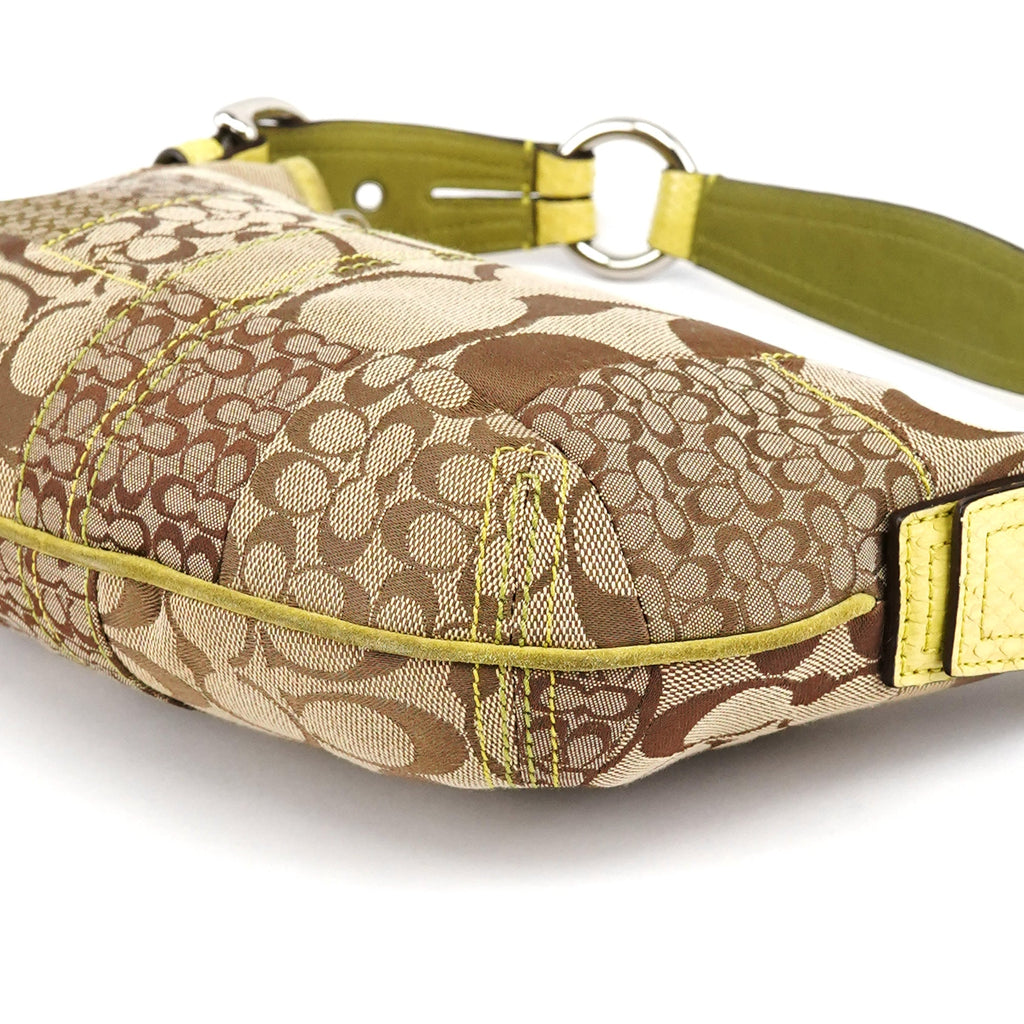 Beige Yellow Python Soho Patchwork Shoulder Bag