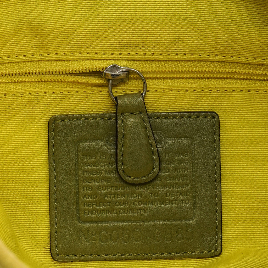 Beige Yellow Python Soho Patchwork Shoulder Bag