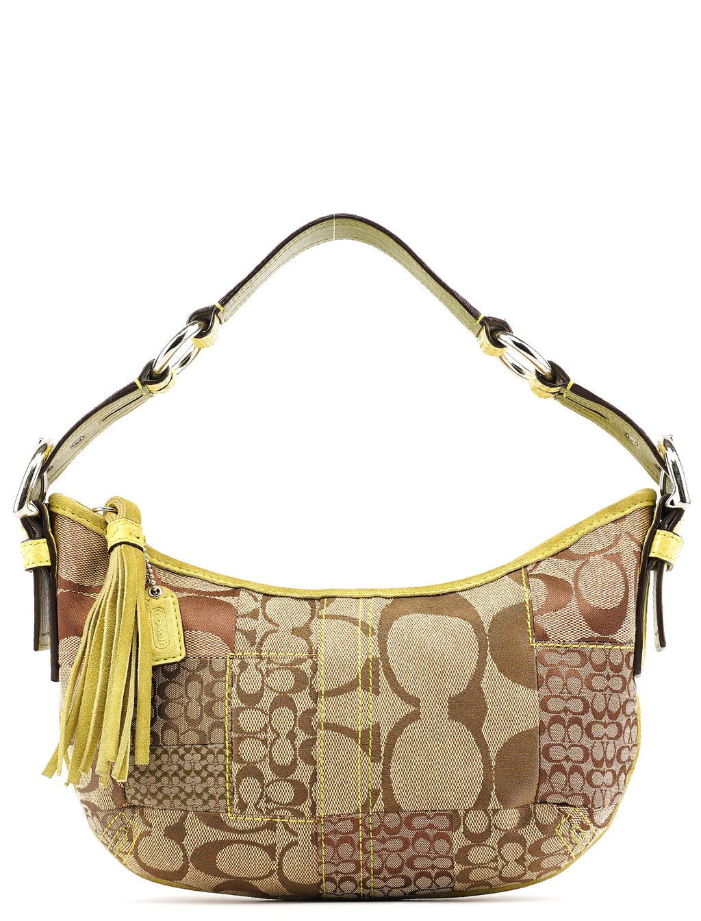Beige Yellow Python Soho Patchwork Shoulder Bag