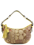 Beige Yellow Python Soho Patchwork Shoulder Bag