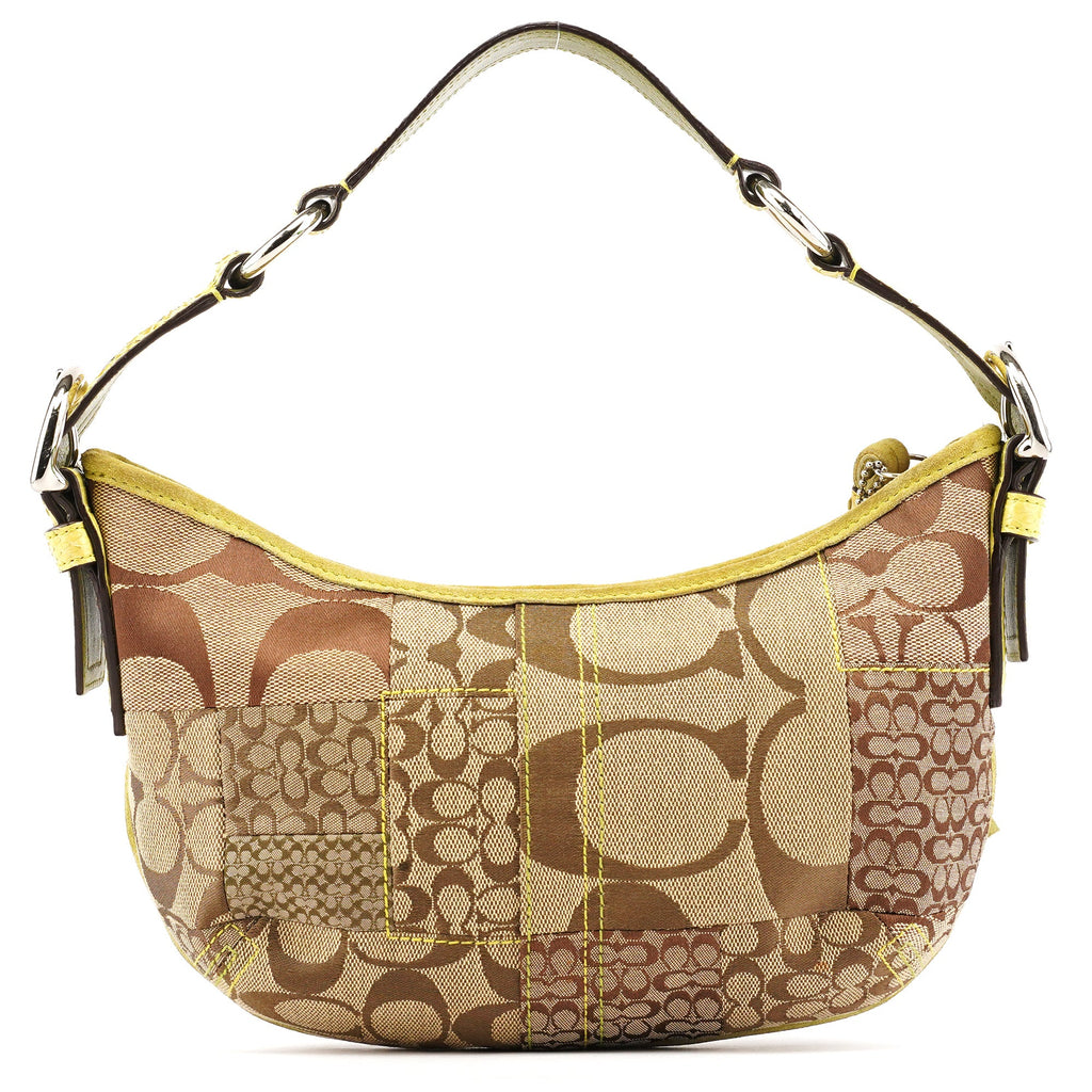 Beige Yellow Python Soho Patchwork Shoulder Bag