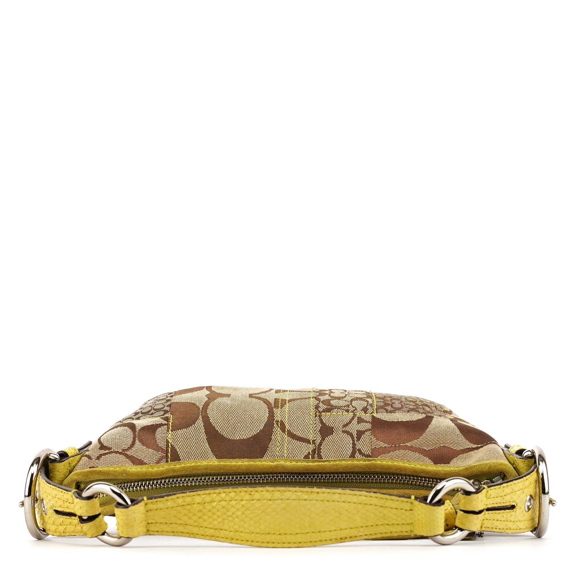 Beige Yellow Python Soho Patchwork Shoulder Bag
