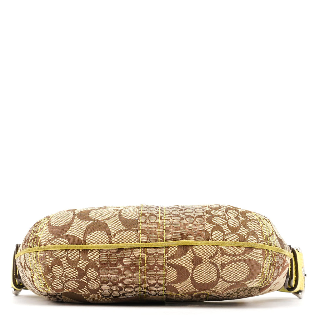 Beige Yellow Python Soho Patchwork Shoulder Bag