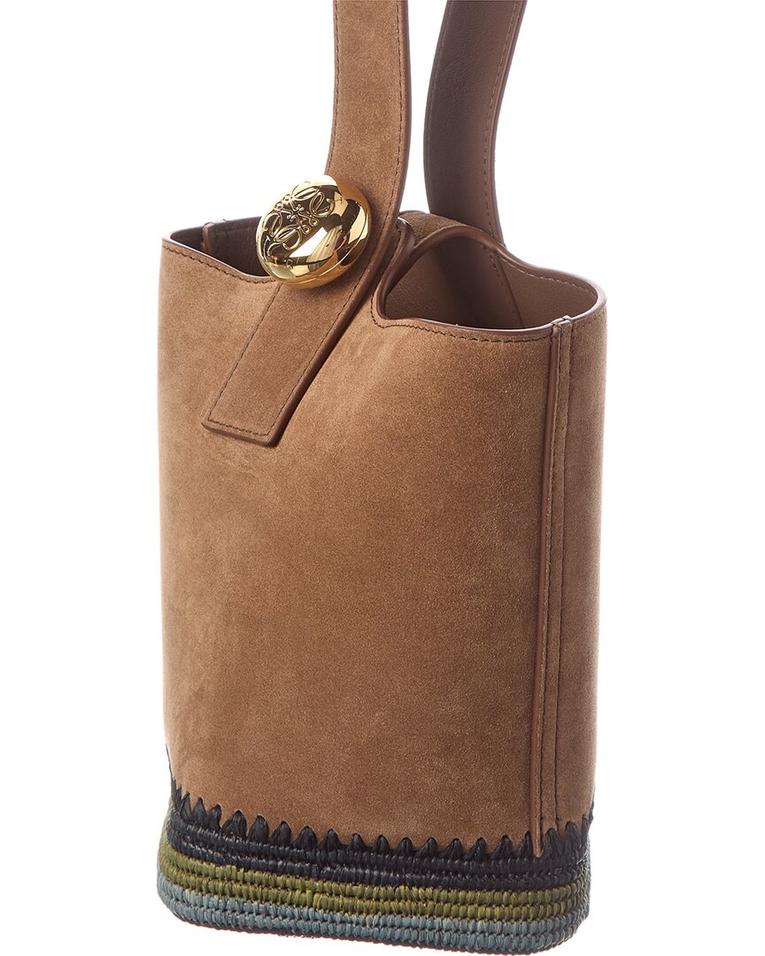 Loewe Pebble Mini Suede Bucket Bag