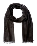 Gucci Logo Small Jacquard Wool & Silk-Blend Scarf Grey