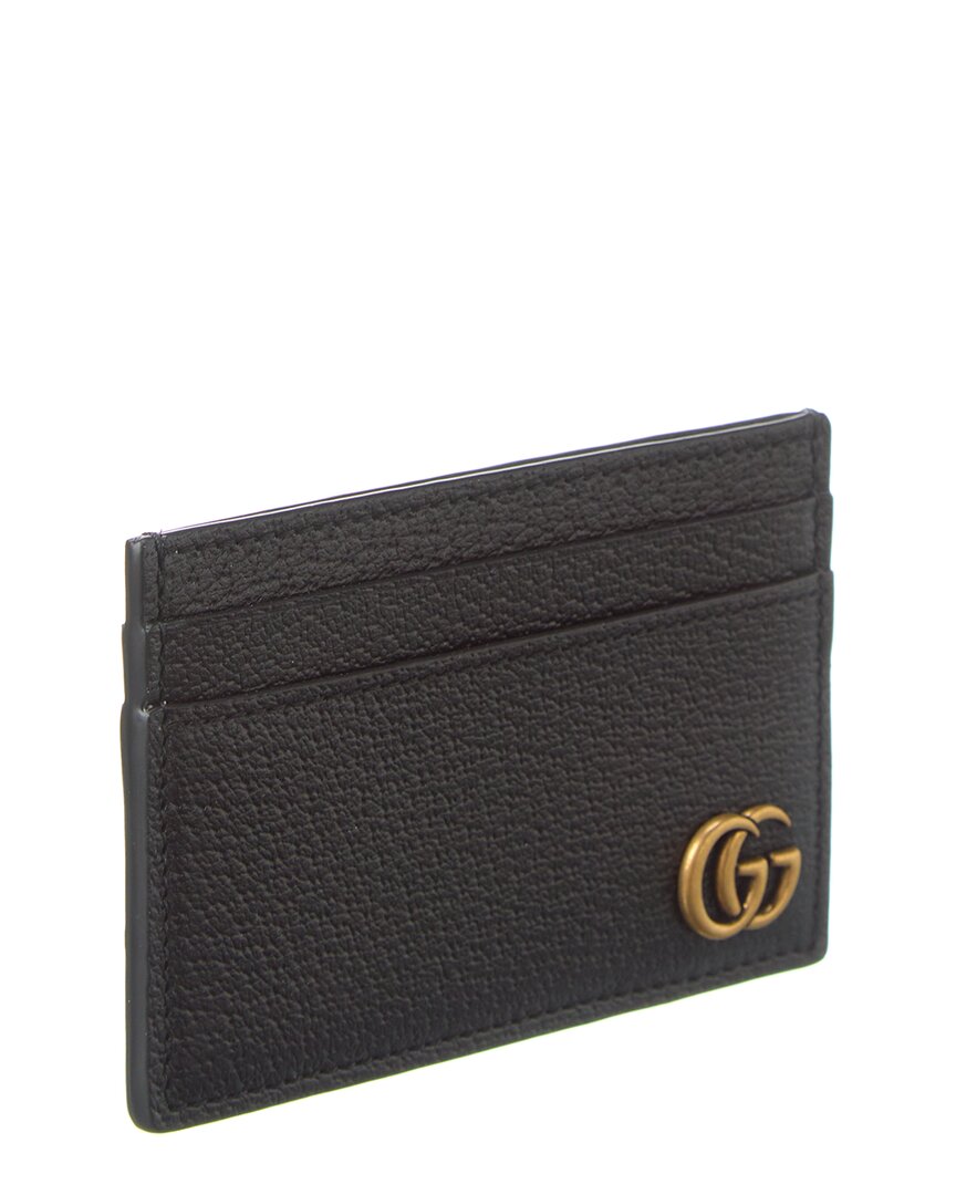 Gucci Gg Marmont Leather Card Holder, Black