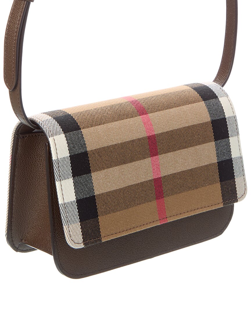 Burberry Madison Check Canvas & Leather Crossbody
