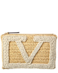Valentino Viva Small Raffia Pouch
