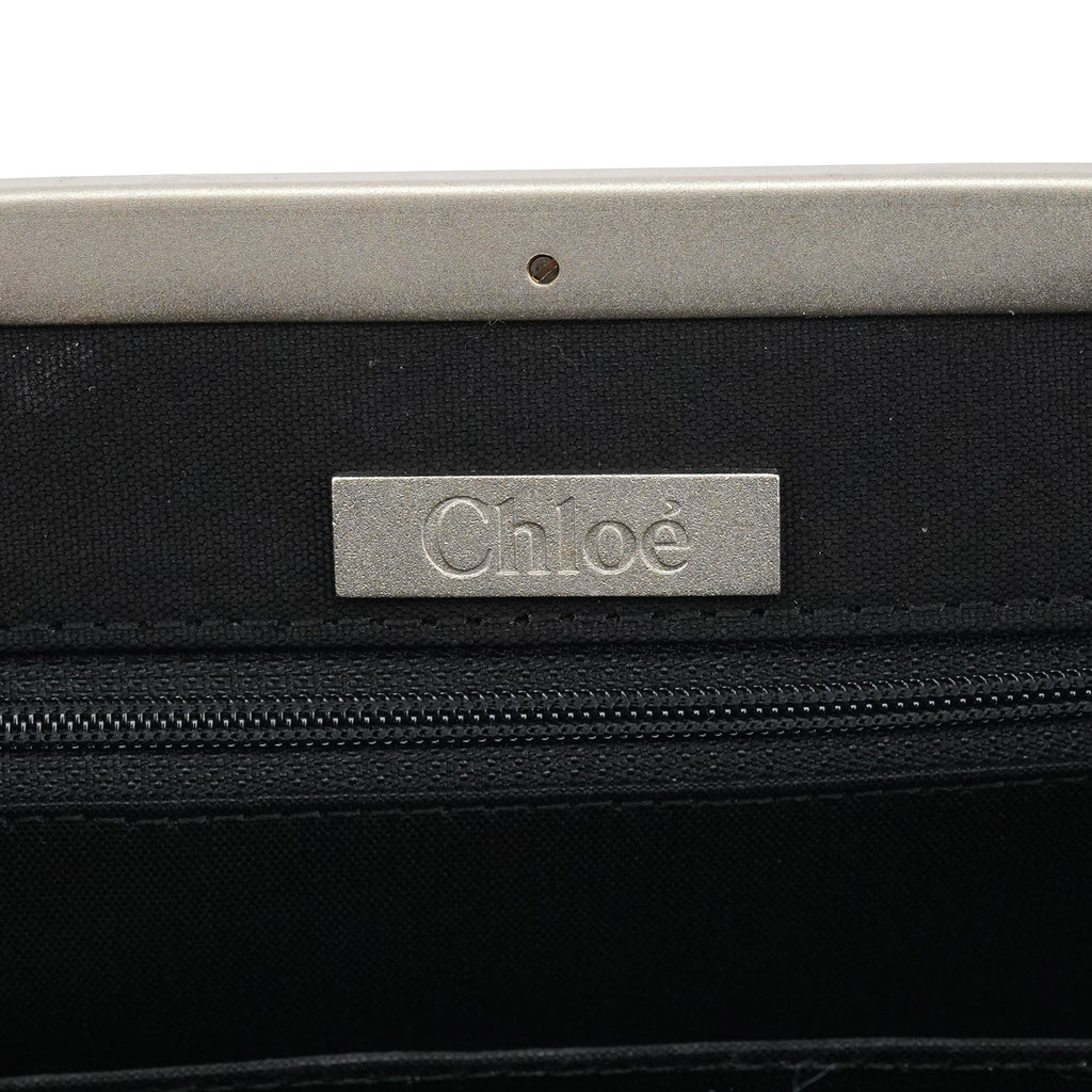 Black Multicolour Woven Metal Top Handle Bag