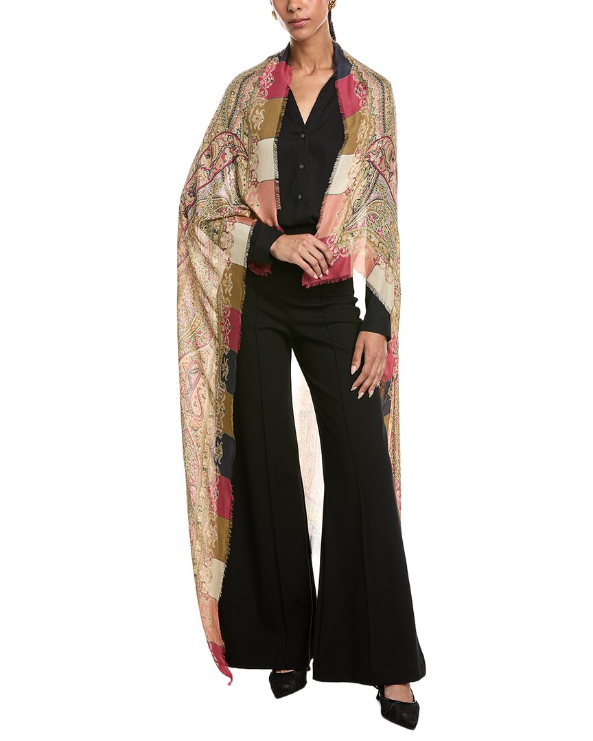 Etro Logo Silk-Blend Shawl