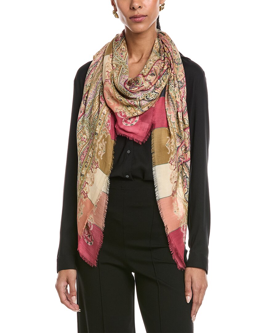 Etro Logo Silk-Blend Shawl