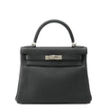 HERMES Kelly Black Togo Leather Size 28