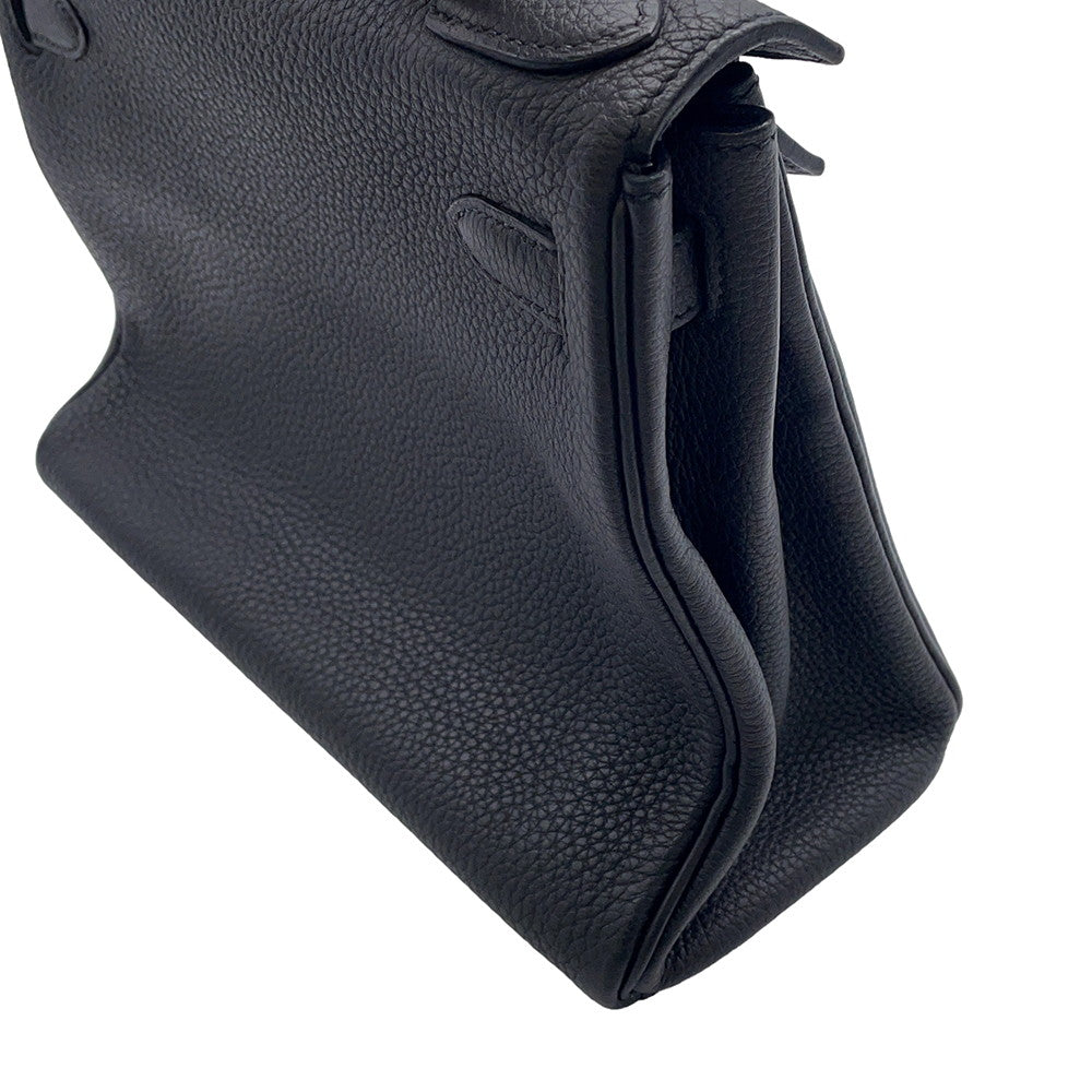 HERMES Kelly Black Togo Leather Size 28