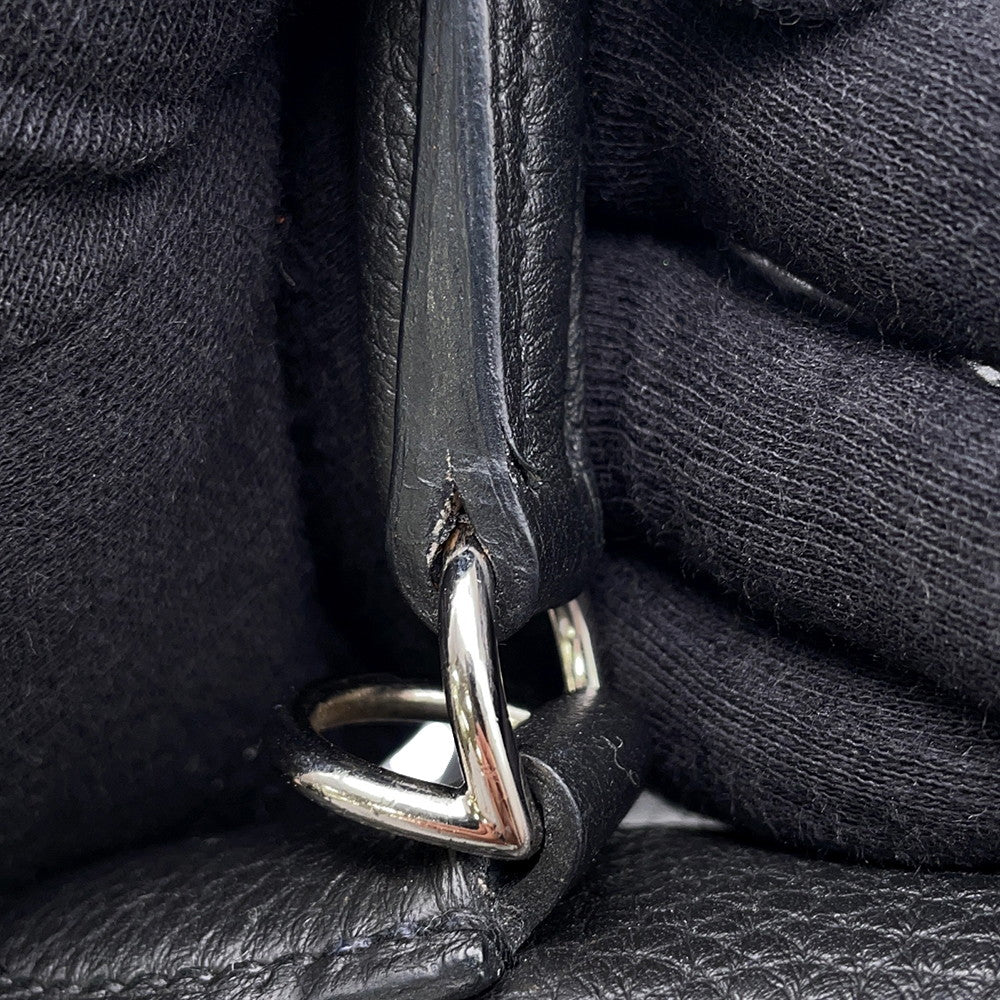 HERMES Kelly Black Togo Leather Size 28