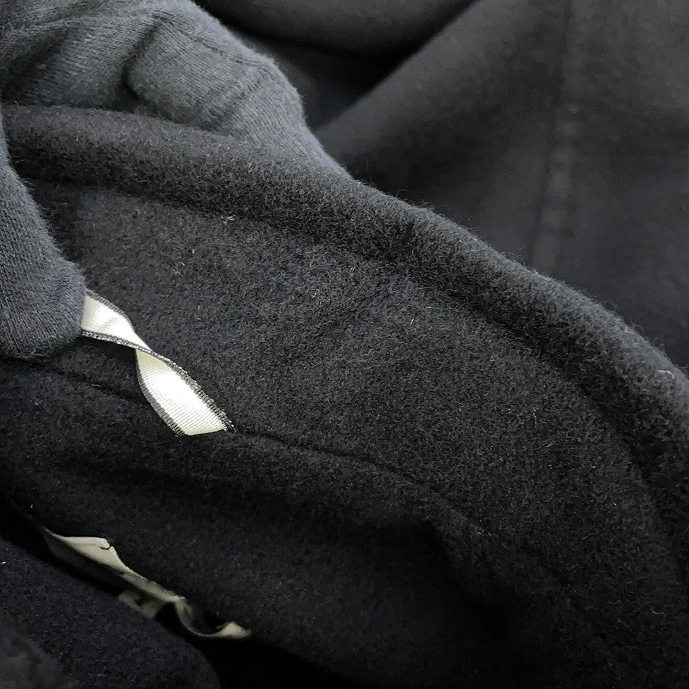 HERMES Double-faced wrap coat Size 34 Black Cashmere100%