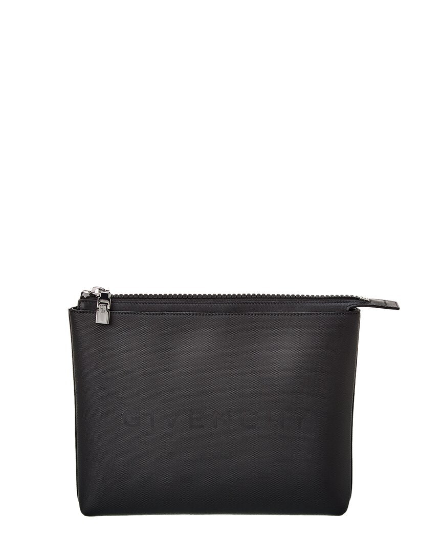 Givenchy Coated Canvas Travel Pouch Black ONE SIZE