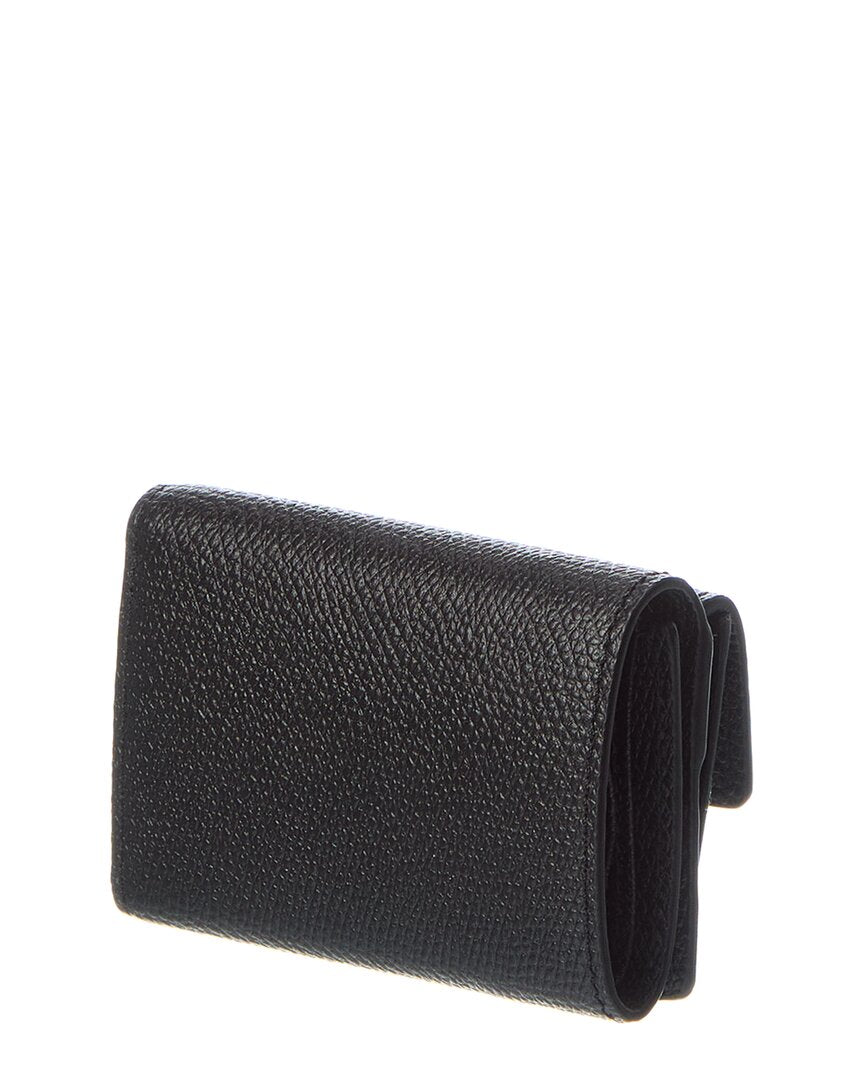 Valentino Vlogo Signature Leather Card Case