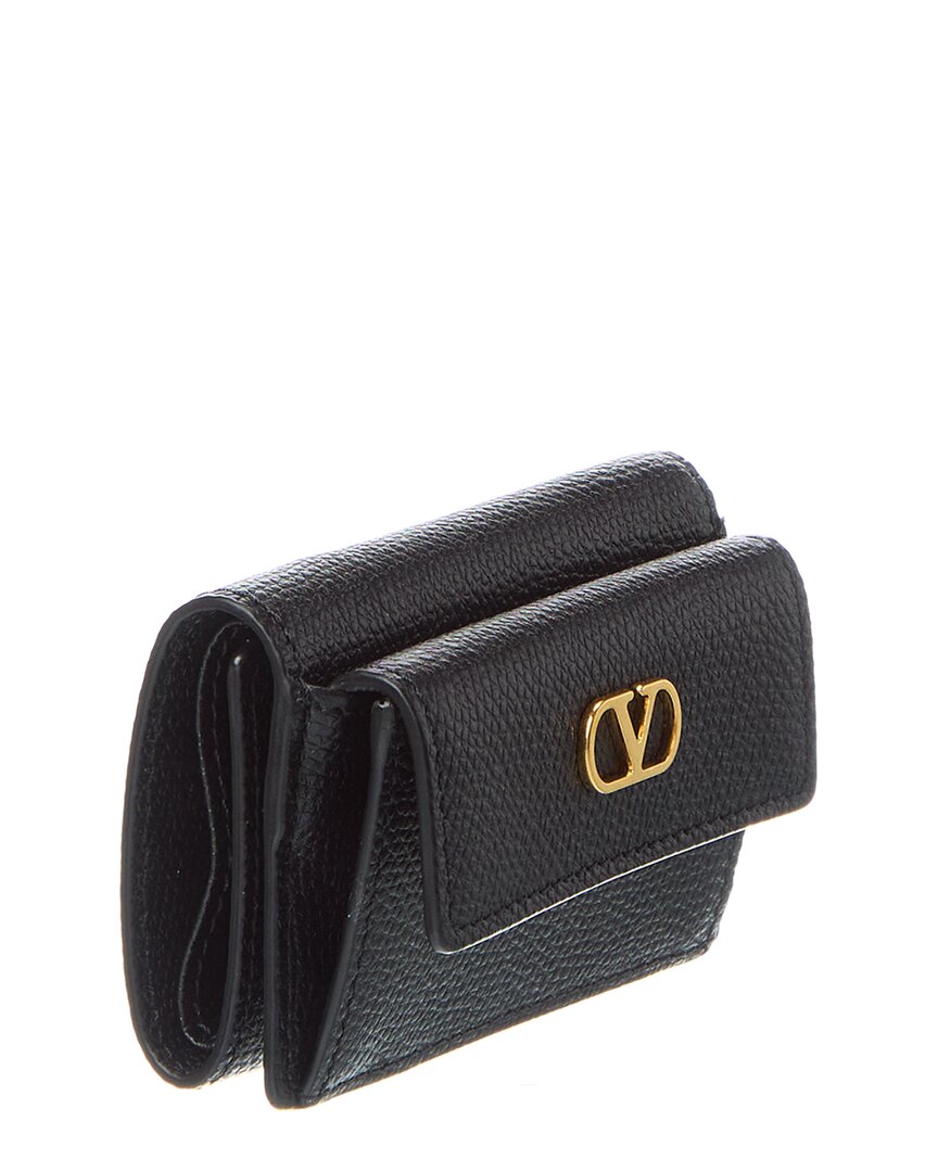 Valentino Vlogo Signature Leather Card Case