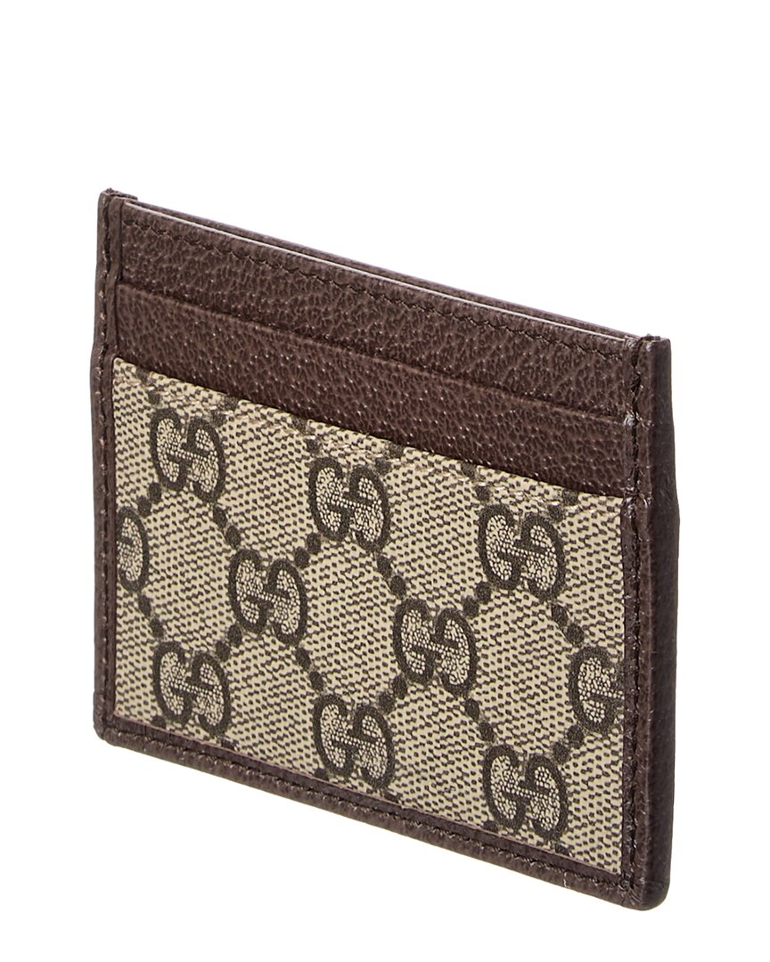 Gucci Ophidia Gg Supreme Canvas & Leather Card Case