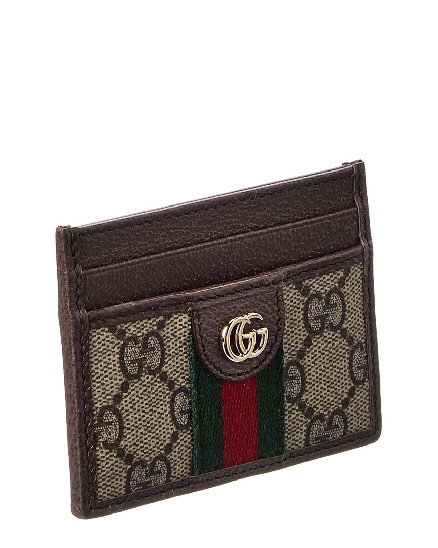 Gucci Ophidia Gg Supreme Canvas & Leather Card Case