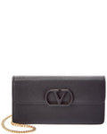 Valentino Vlogo Signature Leather Clutch