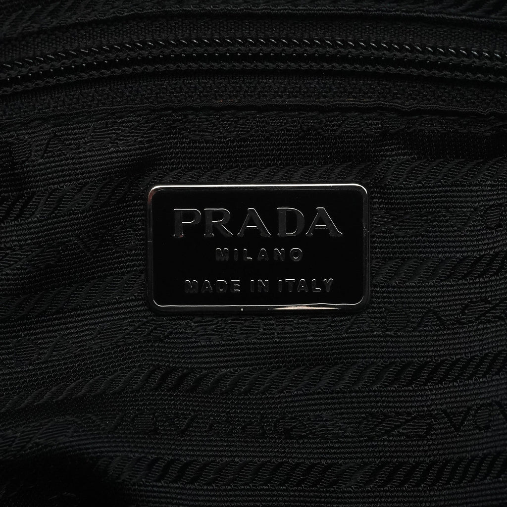 Black Tessuto Nylon Chain Shoulder Bag