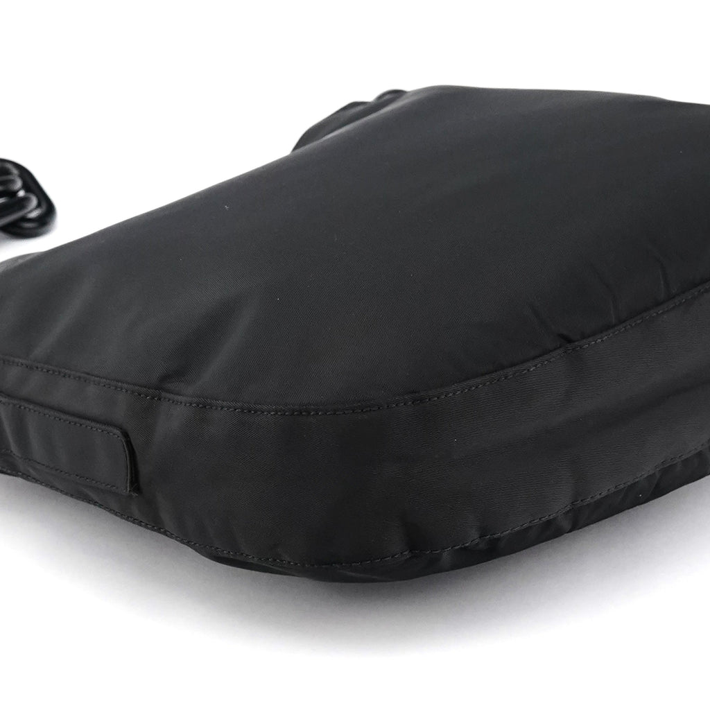Black Tessuto Nylon Chain Shoulder Bag