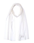 Dolce & Gabbana Chiffon Silk-Blend Scarf White