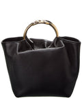 Valentino Vlogo Leather Bucket Bag Black ONE SIZE