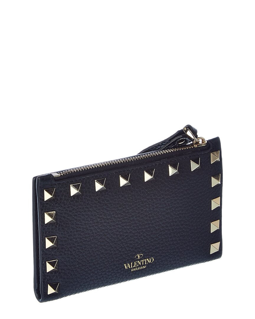 Valentino Rockstud Leather Card Case