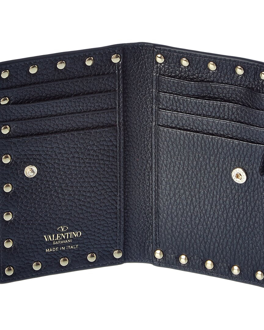 Valentino Rockstud Leather Card Case