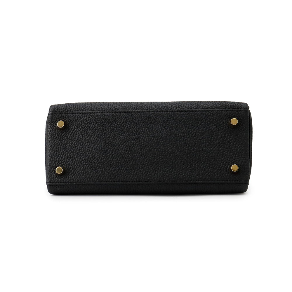 HERMES Kelly Retourne Black Togo Leather Size 25