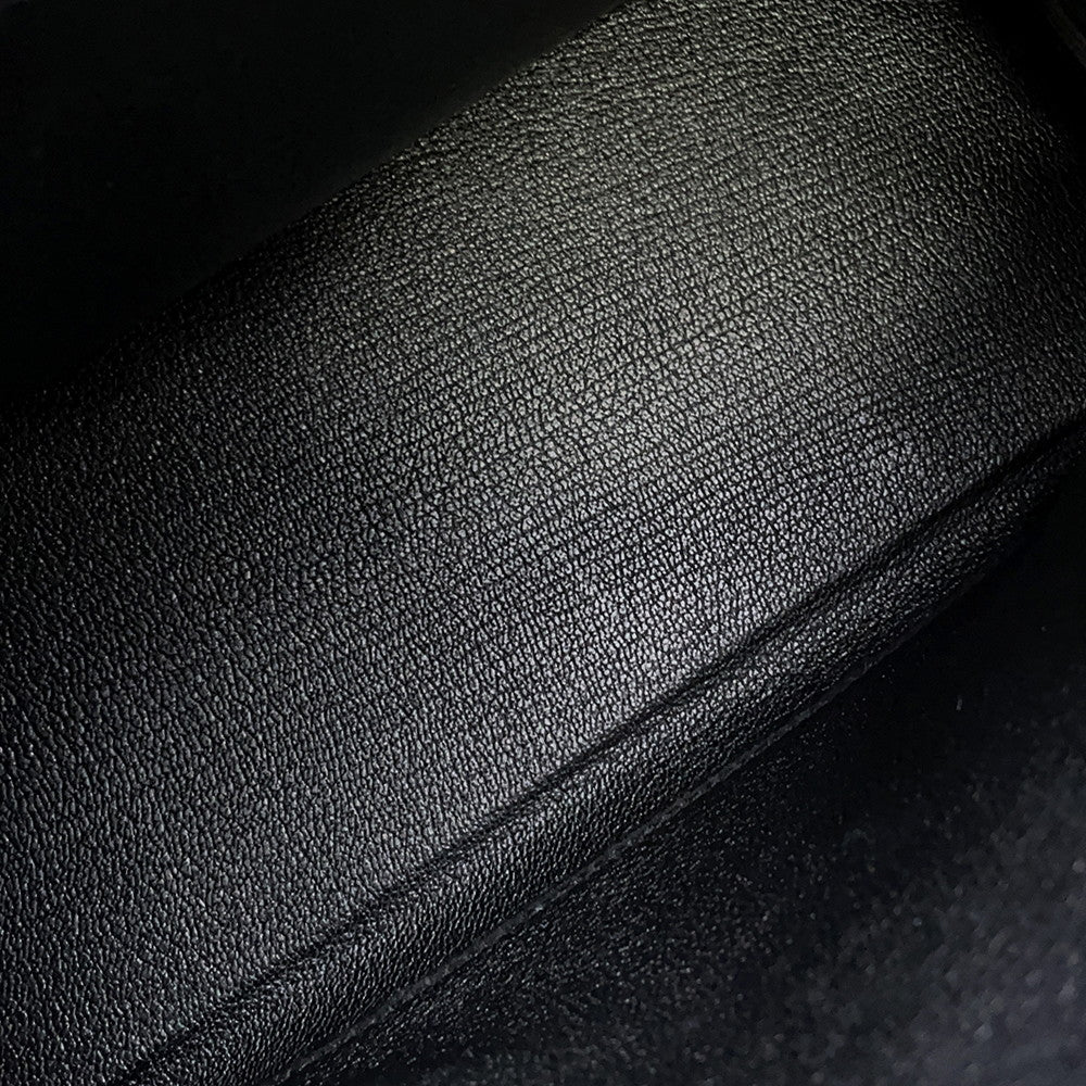 HERMES Kelly Retourne Black Togo Leather Size 25