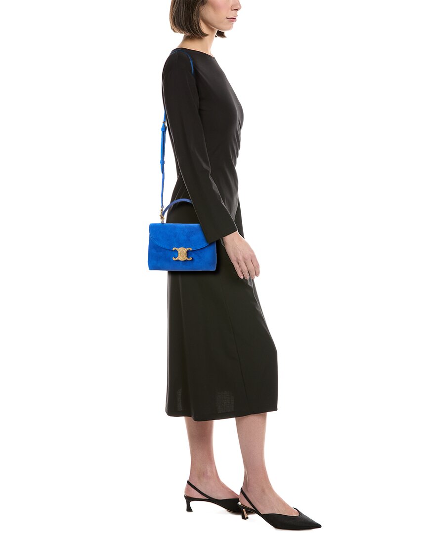 Celine Nino Teen Suede & Leather Satchel