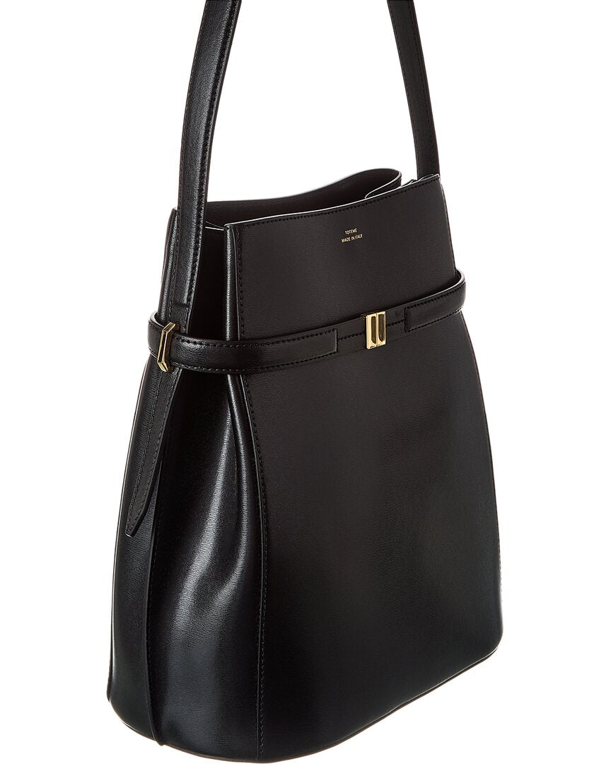 Toteme Belted Leather Bucket Bag