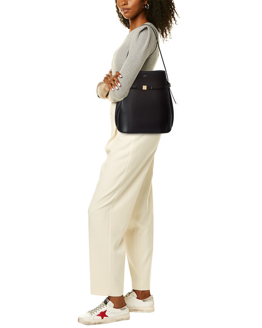 Toteme Belted Leather Bucket Bag